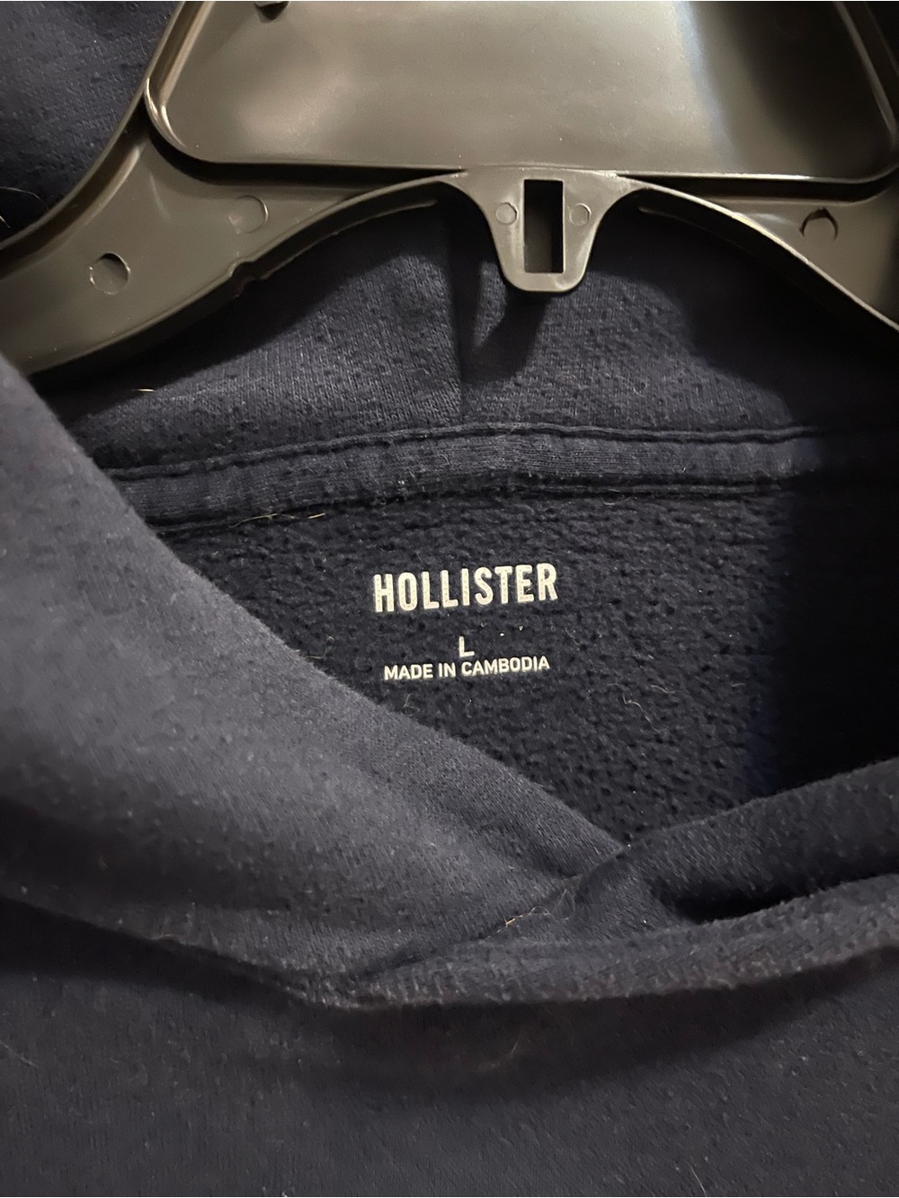 Hollister Navy Hooded Pullover Sweatshirt